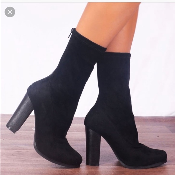 3 inch heel sock boots